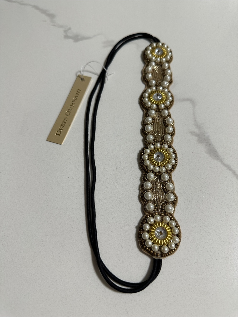 Deepa Gurnani Embellished Pearl Headband